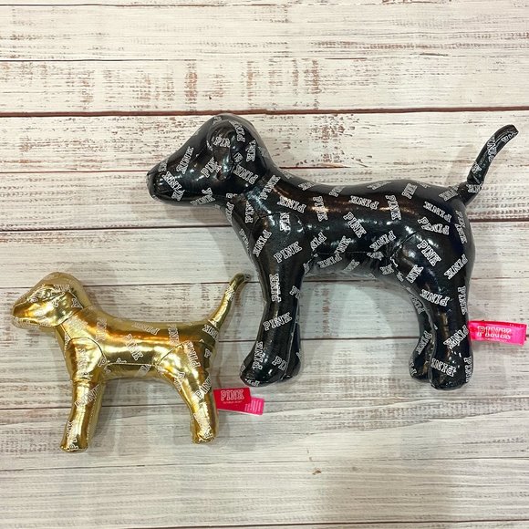 Victoria's Secret PINK stuffed Big Dog & Mini Dog Limited Edition 2-Piece Set - Picture 1 of 11